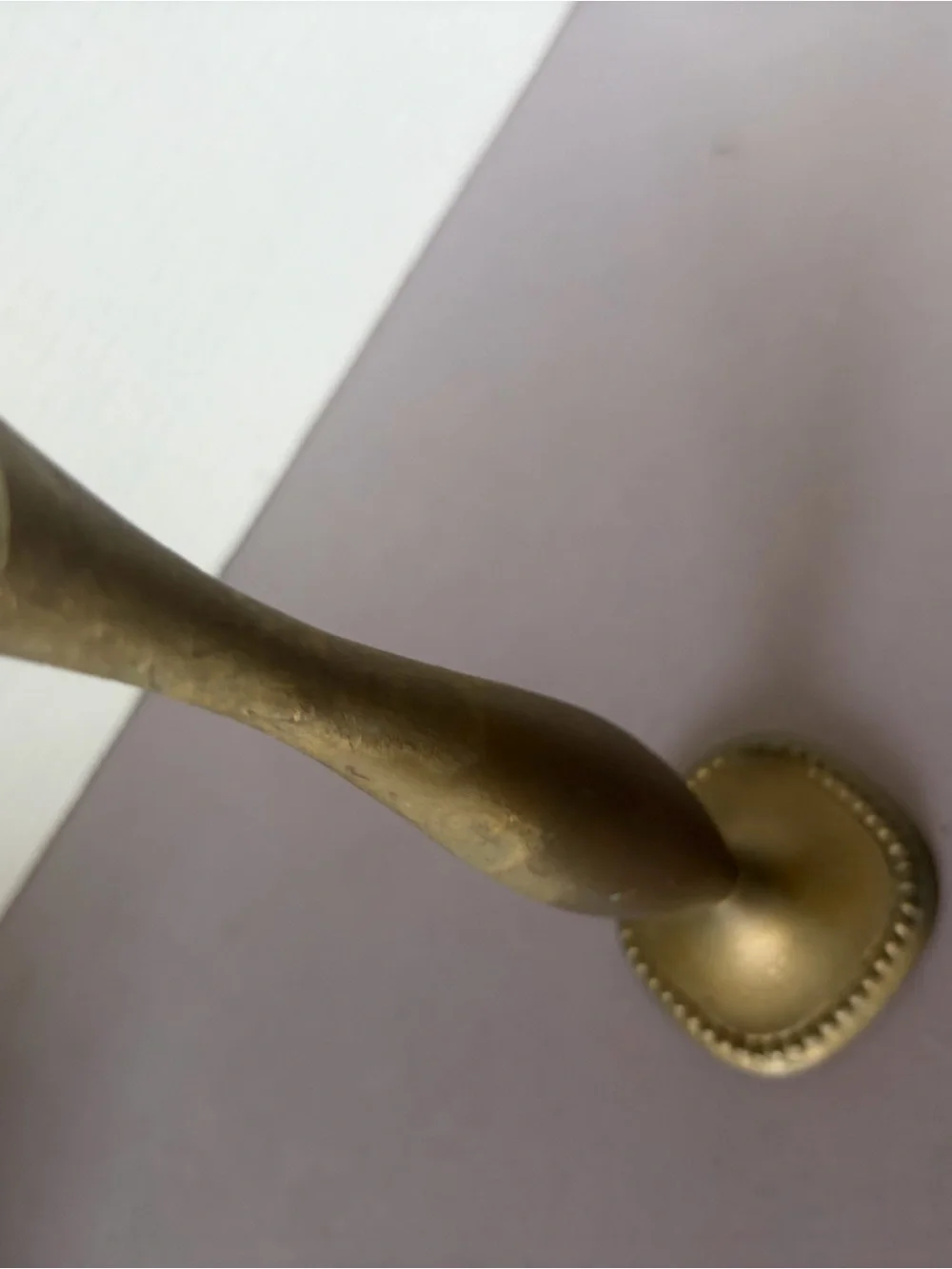 Brass Tone Decorative Bud Vase - Gold